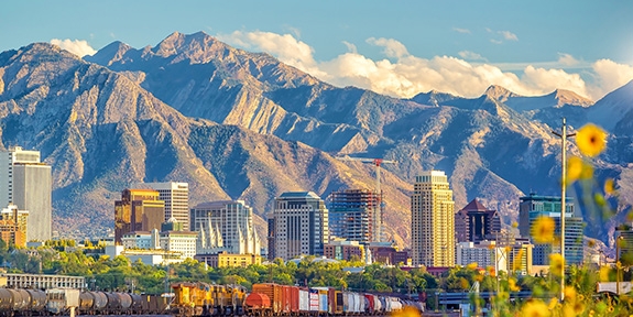 Downtown skyline in Salt Lake City, Utah.