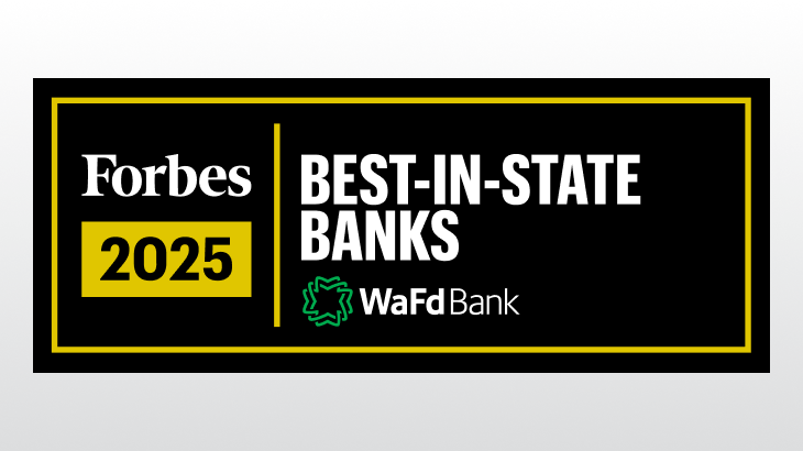 Forbes 2025 badge for Best-In-State Bank, WaFd Bank.