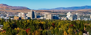 Reno skyline and residential area.