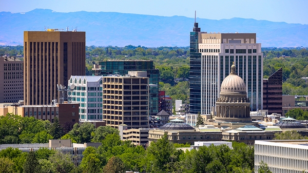 Flying view of Idaho.