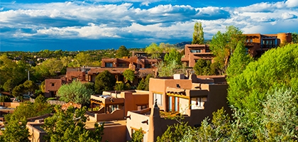 Photo of Santa Fe, New Mexico skyline.
