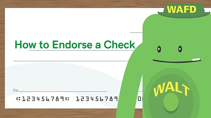 A check with 'How to Endorse a Check' written on it.