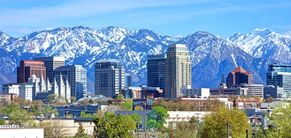 Photo of Salt Lake City, Utah skyline.