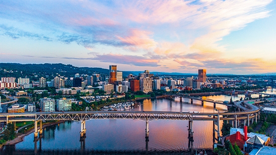 Downtown skyline in Portland, Oregon.