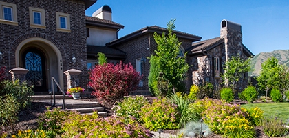 Utah home in the spring.