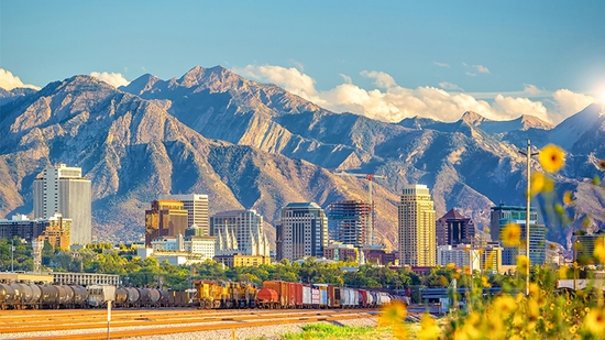 Downtown skyline in Salt Lake City, Utah.