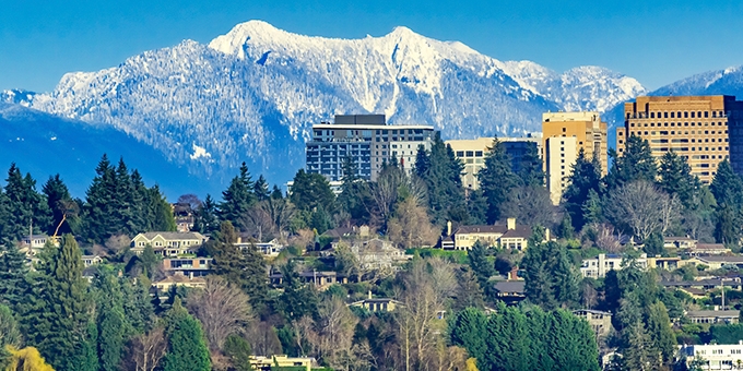 Photo of Bellevue, Washington skyline.