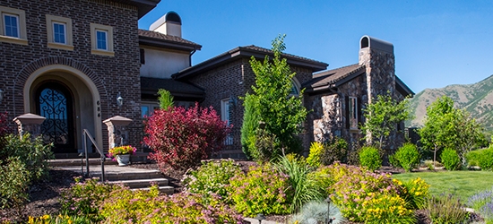 Utah home in the spring.