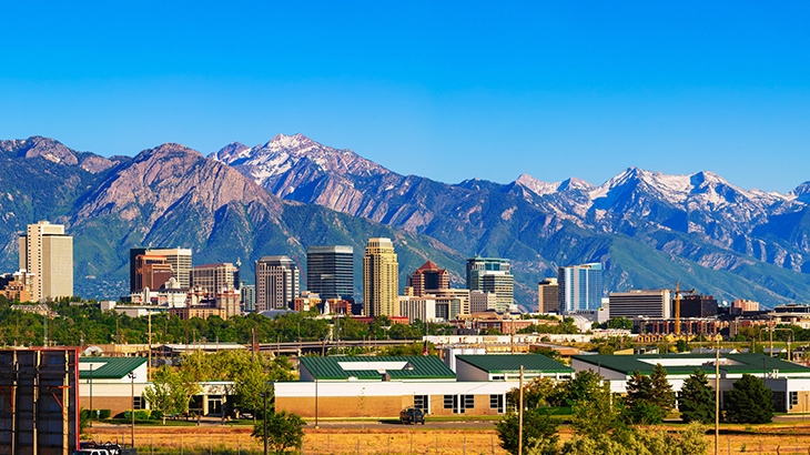 Flying view of Utah.