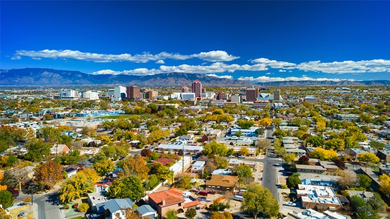 Downtown skyline of Albuquerque, New Mexico.