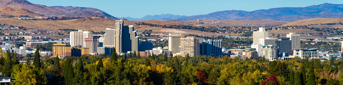 Reno skyline and residential area.