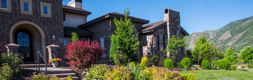 Utah home in the spring.